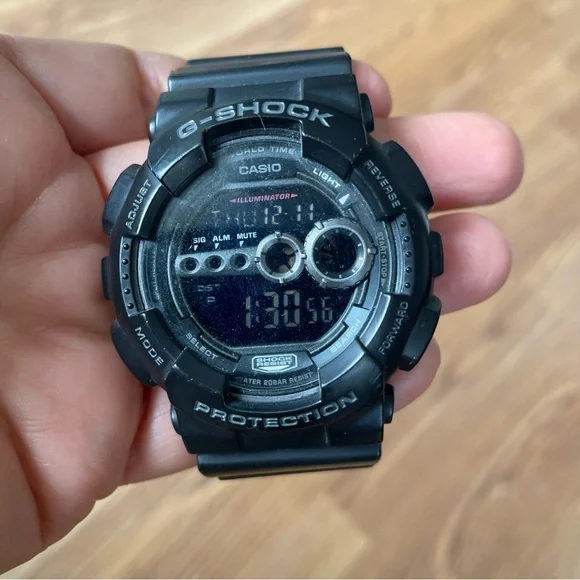 Casio G-Shock Watch Men Black 3263 GD-100 Backlight 200M WR Time